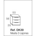 MESILLA DE 3 CAJONES . ref. DK39