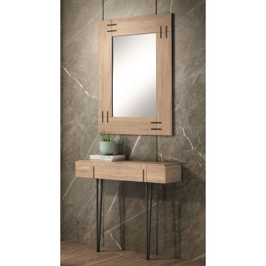 Mueble recibidor moderno con cajón y con espejo - 1207 / 7206