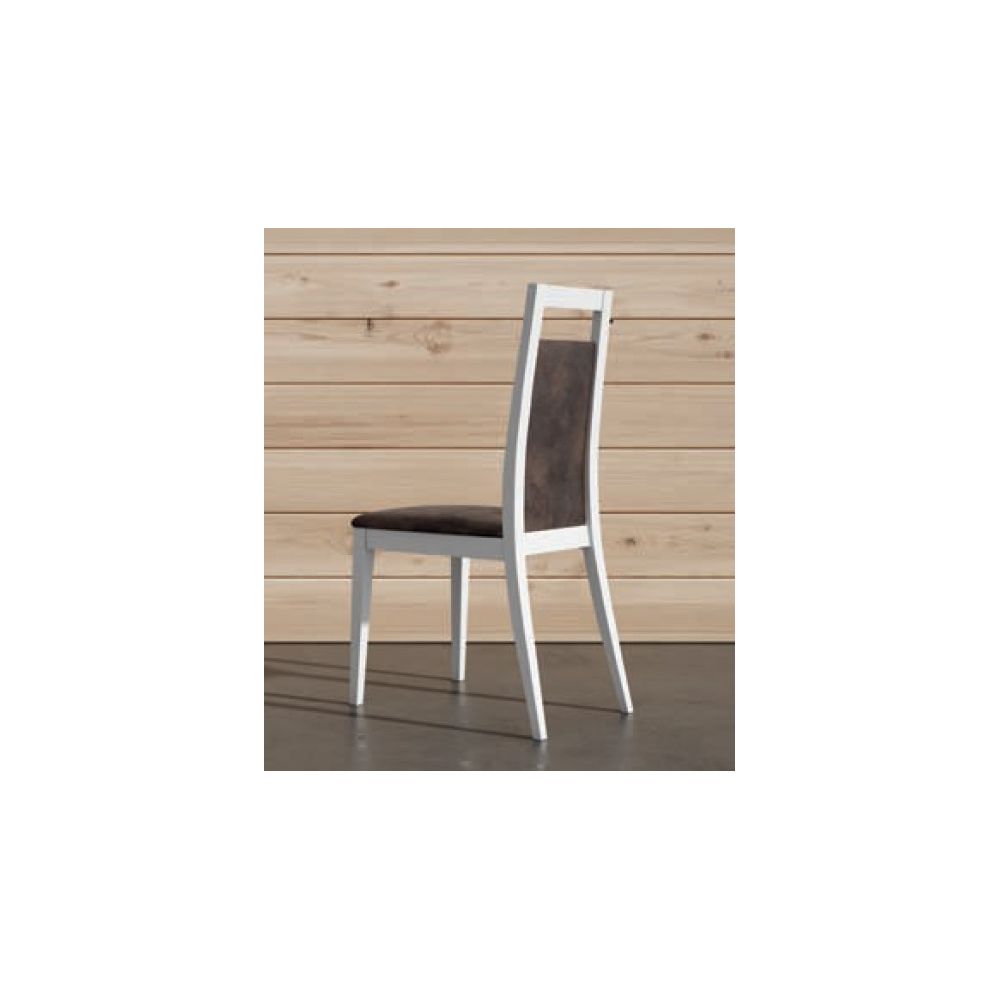 Silla de comedor de madera y asiento tapizado Estela – Mueblestudio