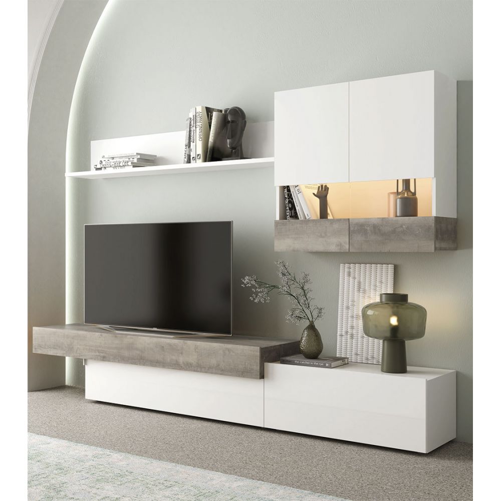 Mueble de salón moderno blanco - Tus diseños - Ahorra Mobel