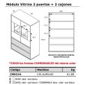 VITIRNA DE SALÓN DE 90 CM. CON PLATAFORMA 0102.KIRA.058B