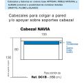 CABECERO NAVIA PARA CAMA DE 150 CM.