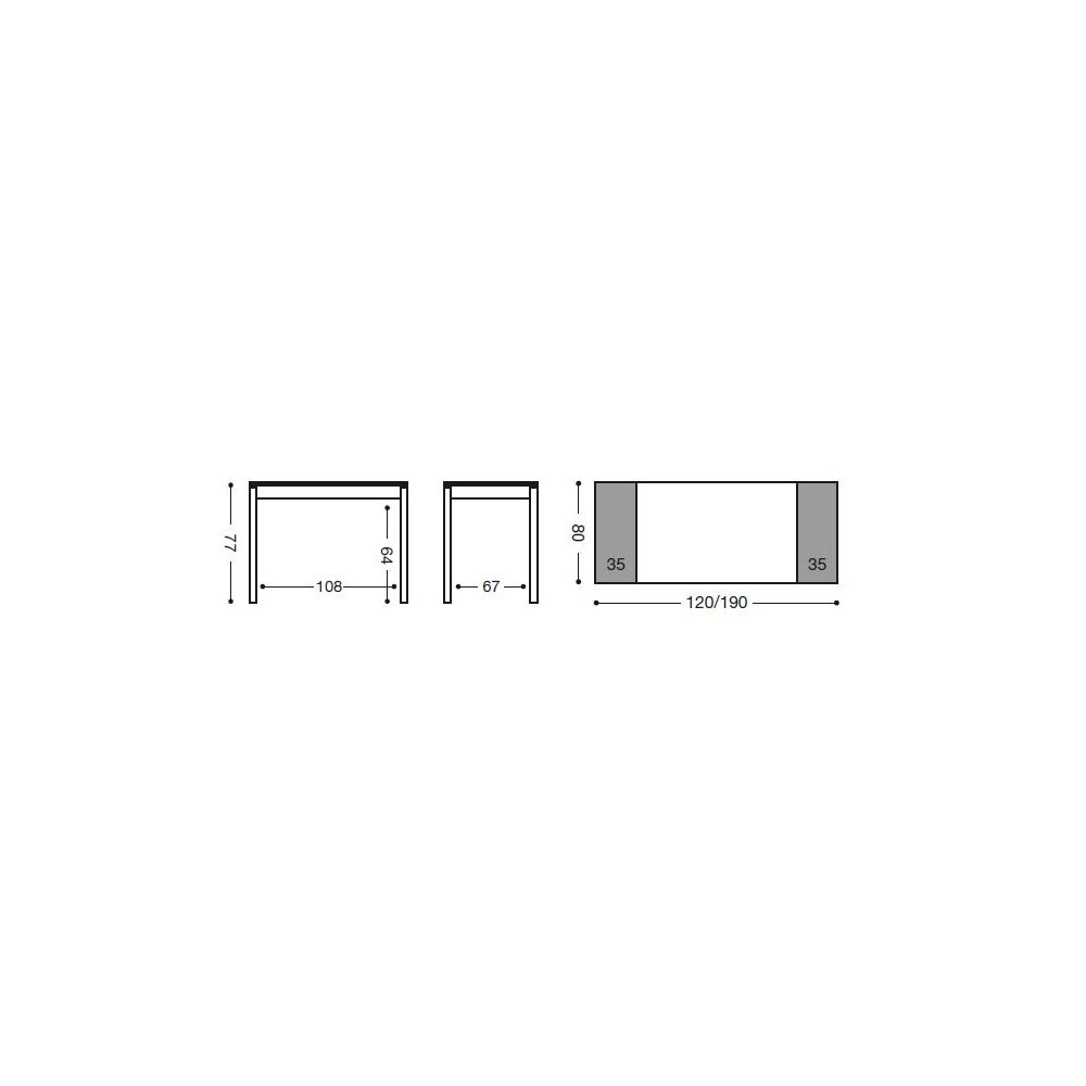 MESA rectangular EXTENSIBLE de COCINA de 120 x 80 cm. ➤ ¡MESAS A SUPER  PRECIOS!